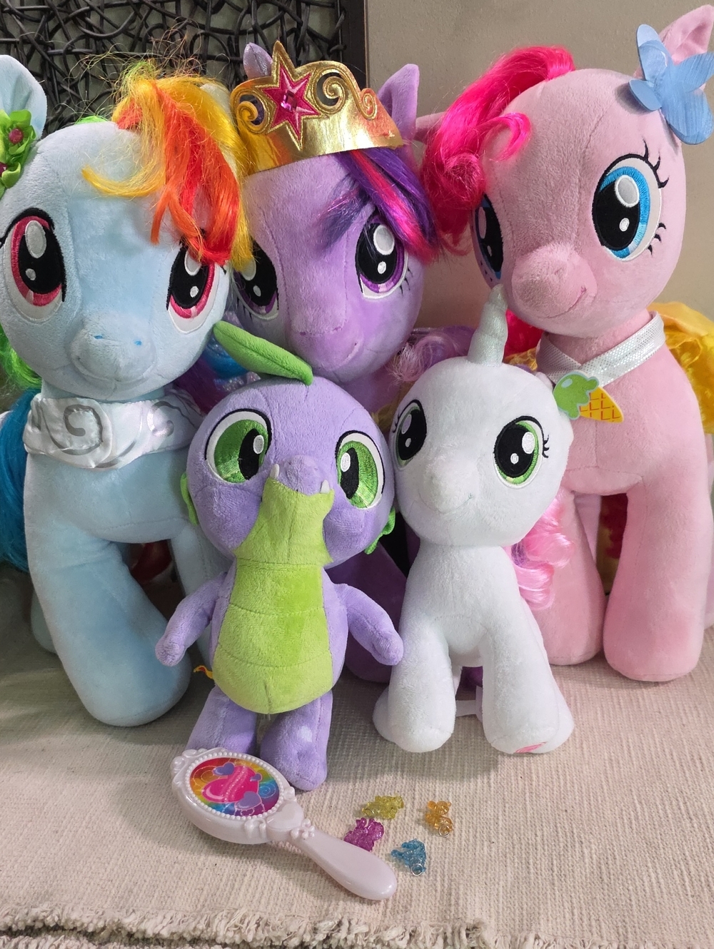 Build A Bear My Little Pony Bundle Rainbow Dash Twilight Sparkle Pinkie Pie Spik